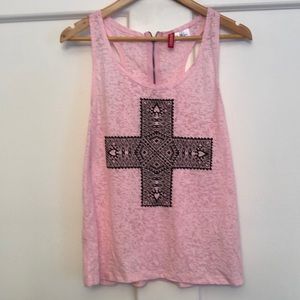 Burnout Pink and Black tank